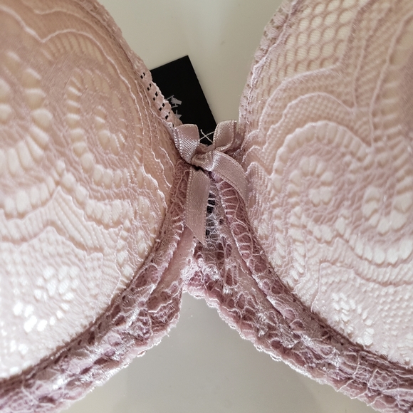 Rene Rofé Rose Pretty Lace Slight Padded Wire Bra Single Clasp Women's 36B NWOT - Picture 2 of 11
